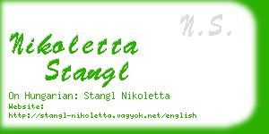 nikoletta stangl business card